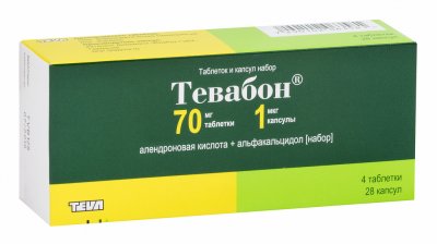 Купить тевабон, набор (тбл 70мг №1+капс 1мкг №7) №4 в Семенове
