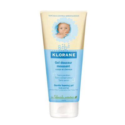 Купить klorane bebe (клоран бебе) гель для волос и тела нежный пенящийся для детей, 200мл в Семенове
