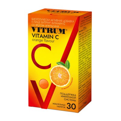 Купить витрум витамин с, жевательные таблетки со вкусом апельсина, 30 шт_бад в Семенове