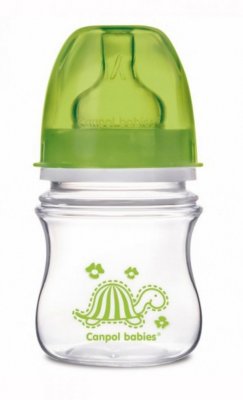 Купить canpol (канпол) бутылочка пластиковая easystart colourful антиколиковая с широким горлом с 3 месяцев, 120 мл в Семенове