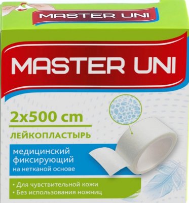 Купить пластырь master uni (мастер-юни) медицинский фиксирующий нетканная основа 2см х5м в Семенове