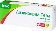 Купить лизиноприл-тева, таблетки 10мг, 20 шт в Семенове