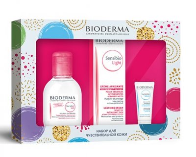 Купить bioderma sensibio (биодерма) набор: лайт крем 40мл+ мицеллярная вода 100мл+гидрабио сыворотка 15мл в Семенове