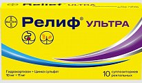 Купить релиф ультра, суппозитории ректальные 10 мг+11 мг, 10шт в Семенове