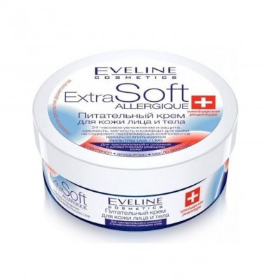 Купить eveline (эвелин) крем питательный для чувствствительной, склонной к аллергии кожи extra soft allergique 200мл в Семенове