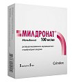 Купить милдронат, раствор для внутривенного, внутримышечного и парабульбарного введения 100мг/мл, ампулы 5мл, 5 шт в Семенове