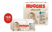 Купить huggies (хаггис) салфетки влажные elitesoft 56 шт, в комплекте 3 упаковки в Семенове
