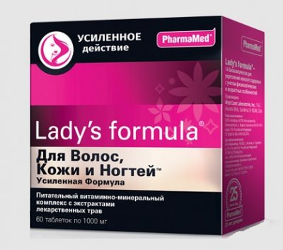 Купить lady's formula (леди-с формула) для волос, кожи, ногтей усиленная формула, таблетки 60 шт бад в Семенове