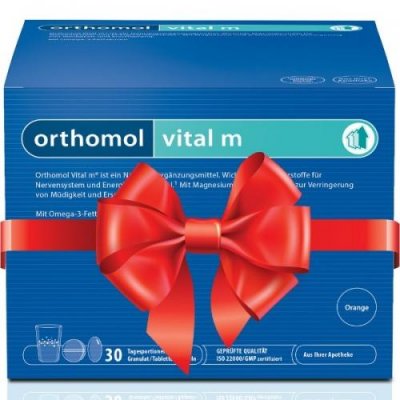 Купить orthomol vital m (ортомол витал м), тройное саше (растворимый гранулят+капсула+таблетка), 30 шт бад в Семенове