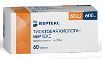 Купить тиоктовая кислота-вертекс, таблетки, покрытые пленочной оболочкой 600мг, 60 шт в Семенове