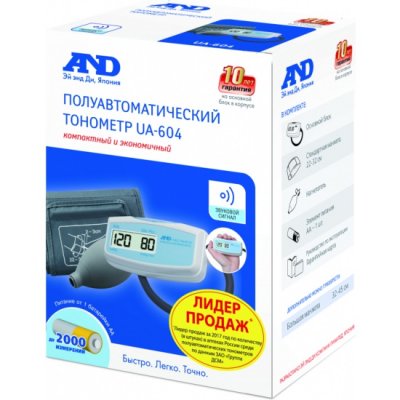 Купить тонометр полуавтоматический a&d (эй энд ди) ua-604, компактный в Семенове