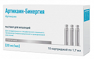 Купить артикаин-бинергия, раствор для инъекций 20мг/мл картридж, 1,7мл 10шт в Семенове