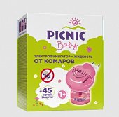 Купить пикник (picnic) baby электрофумигатор+жидкость от комаров 45 ночей, 30мл в Семенове