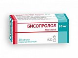Купить бисопролол, таблетки, покрытые пленочной оболочкой 10мг, 30 шт в Семенове
