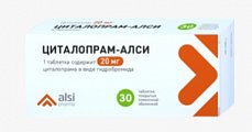 Купить циталопрам, таблетки, покрытые пленочной оболочкой 20мг, 30 шт в Семенове