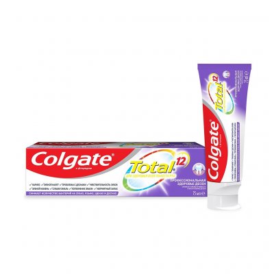 Купить колгейт (colgate) зубная паста total 12 pro-здоровье десен, 75мл в Семенове