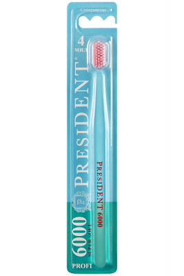 Купить президент (president) зубная щетка profi super soft 6000 супермягкая, 1 шт в Семенове