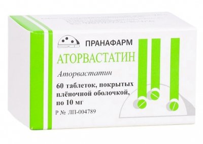 Купить аторвастатин, таблетки покрытые пленочной оболочкой 10мг, 60 шт в Семенове