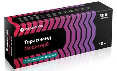 Купить торасемид-медисорб, таблетки 10мг 30 шт в Семенове
