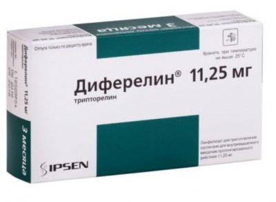 Купить диферелин, лиофилизат для приготовления суспензии для в/мышечного и п/кожного введения пролонг действия 11,25мг, флакон в Семенове