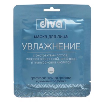 Купить diva (дива) маска для лица и шеи тканевая увлажнение, 1шт в Семенове