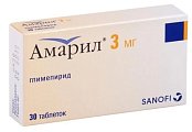 Купить амарил, таблетки 3мг, 30 шт в Семенове