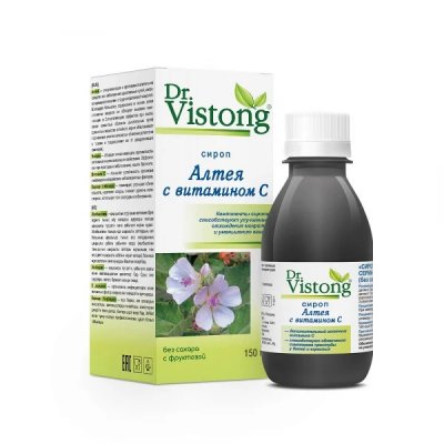 Купить dr vistong (дорктор вистонг) сироп алтея с витамином с без сахара с фруктозой, флакон 150мл бад в Семенове