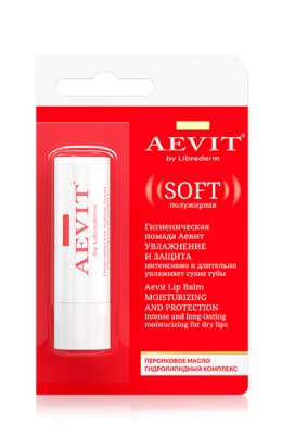 Купить librederm aevit (либридерм) помада гигиеническая для губ увлажняющая защита, 4г в Семенове