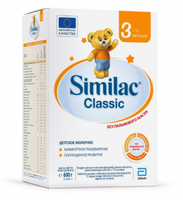 Купить симилак (similac) 3 классик смесь детское молочко, 600г в Семенове