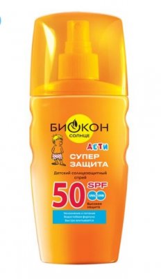 Купить биокон солнце спрей детский солнцезащитный суперзащита, 160мл spf50 в Семенове
