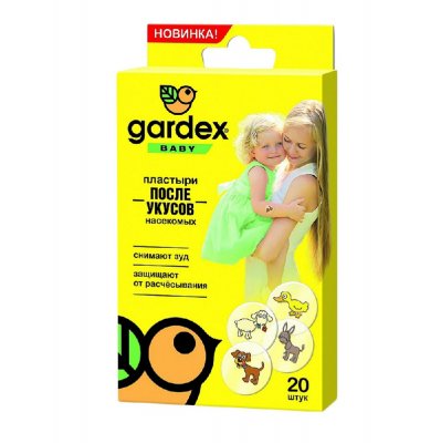 Купить пластырь gardex baby (гардекс) после укусов насекомых, 20 шт в Семенове