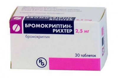Купить бромокриптин-рихтер, таблетки 2,5мг, 30 шт в Семенове