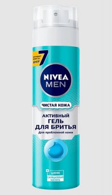 Купить nivea (нивея) для мужчин гель для бритья чистая кожа, 200мл в Семенове