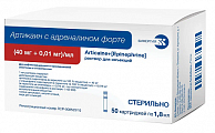 Купить артикаин с адреналином форте, раствор для инъекций 40мг/мл+0,01мг/мл картридж 1,8мл 50шт в Семенове