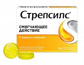 Купить стрепсилс с медом и лимоном, таблетки для рассасывания, медово-лимонные 24 шт в Семенове