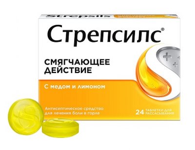 Купить стрепсилс с медом и лимоном, таблетки для рассасывания, медово-лимонные 24 шт в Семенове