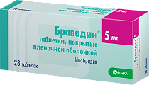 Купить бравадин, таблетки, покрытые пленочной оболочкой 5мг 28 шт в Семенове