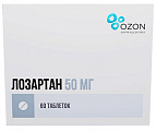 Купить лозартан, таблетки, покрытые пленочной оболочкой 50мг, 60 шт в Семенове