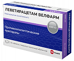 Купить леветирацетам велфарм, таблетки покрытые пленочной оболочкой 1000 мг, 30 шт в Семенове