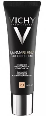 Купить виши дермабленд (vichy dermablend) 3d тональная основа корректирующий макияж 30мл тон 20 ваниль в Семенове