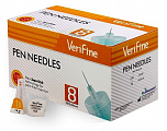 Иглы для инсулиновых шприц-ручек (0,30мм) 30G-8мм Verifine 100шт