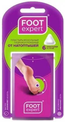 Купить foot expert (фут эксперт) пластырь гидроколлоидный 4х4см, 6 шт в Семенове