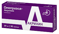 Купить омепразол-акрихин, капсулы кишечнорастворимые 20мг, 30 шт в Семенове