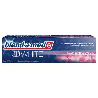 Купить blend-a-med (бленд-а-мед) зубная паста 3д вайт бодрящая свежесть, 100мл в Семенове