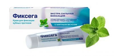 Купить фиксега крем для фиксации зубных протезов мятный, 40мл в Семенове