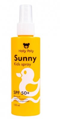 Купить holly polly (холли полли) sunny детский спрей-молочко spf 50+ водостойкий 3+, 150мл в Семенове