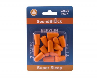 Купить беруши soundblock (саундблок) super sleep пенные, 7 пар в Семенове