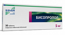 Купить бисопролол, таблетки, покрытые пленочной оболочкой 5мг, 30 шт в Семенове
