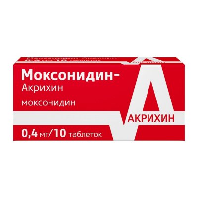 Купить моксонидин-акрихин, таблетки, покрытые пленочной оболочкой 0,4мг, 10 шт в Семенове