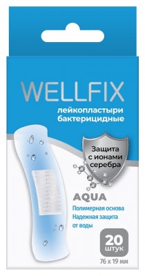 Купить пластырь веллфикс (wellfix) водонепроницаемый медицинский на полимерной основе aqua, 20 шт в Семенове